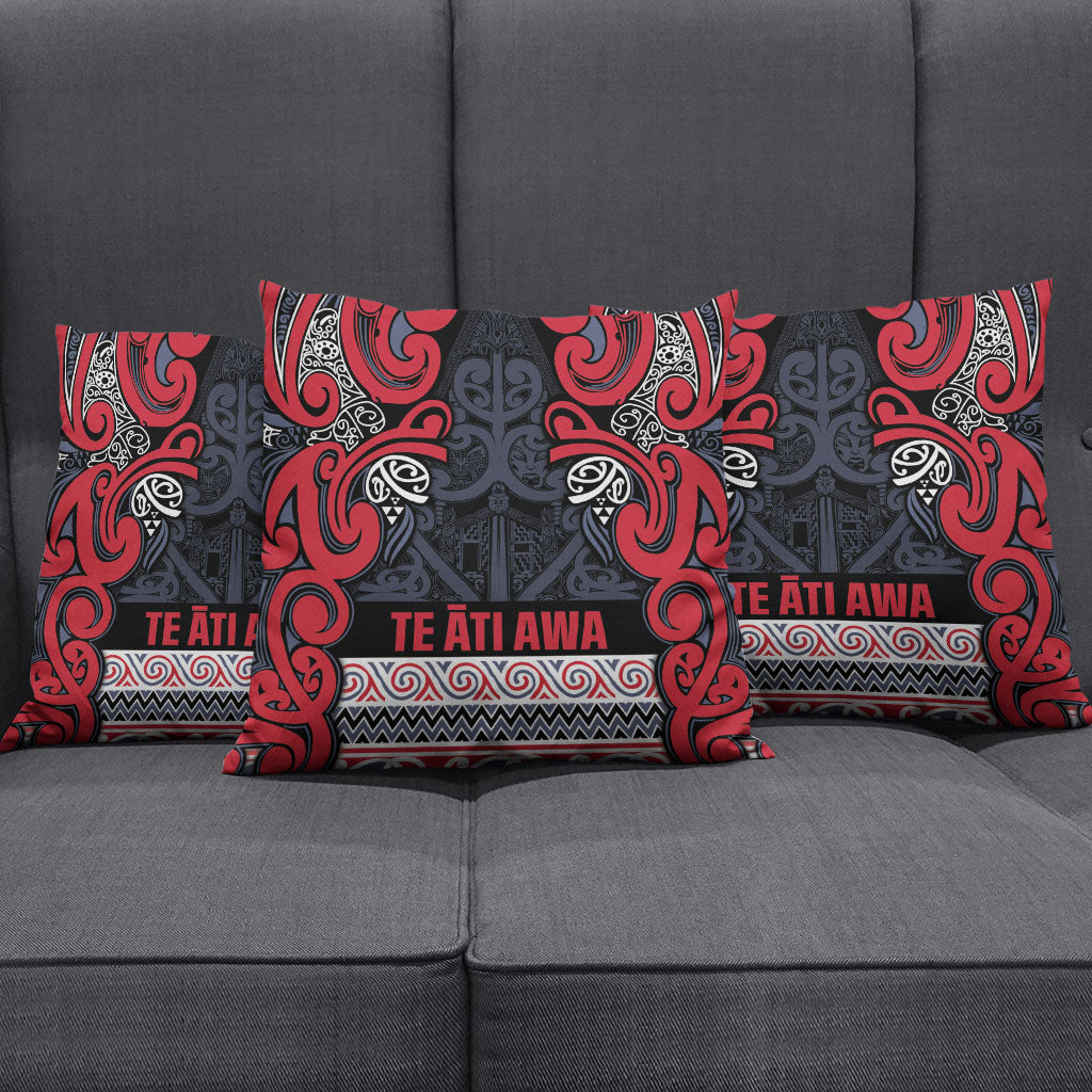 Aotearoa Iwi Te ati Awa Pillow Cover Maori Wharenui House Tribal Pattern LT9 - Polynesian Pride