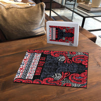 Aotearoa Iwi Te ati Awa Puzzle Maori Wharenui House Tribal Pattern LT9 - Polynesian Pride