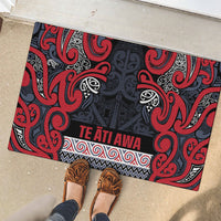 Aotearoa Iwi Te ati Awa Rubber Doormat Maori Wharenui House Tribal Pattern LT9 - Polynesian Pride