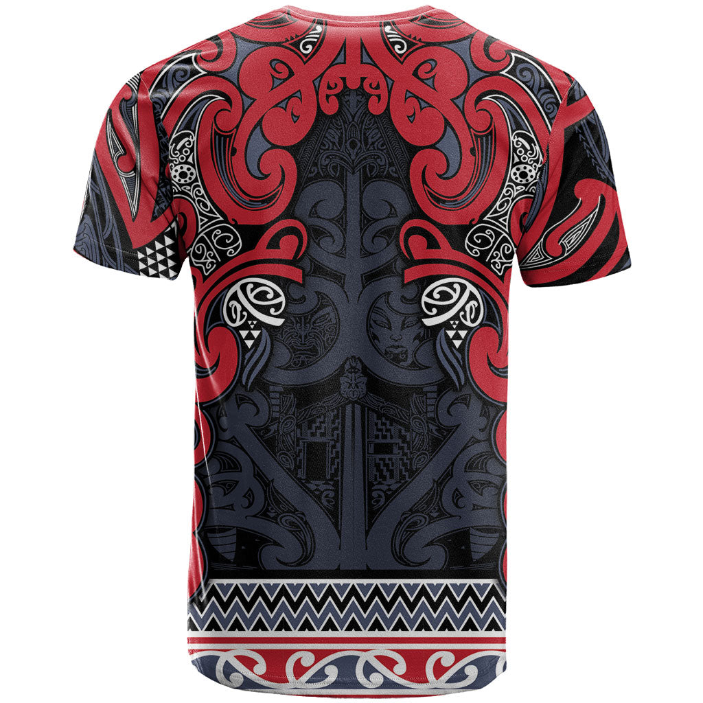 Aotearoa Iwi Te ati Awa T Shirt Maori Wharenui House Tribal Pattern LT9 - Polynesian Pride