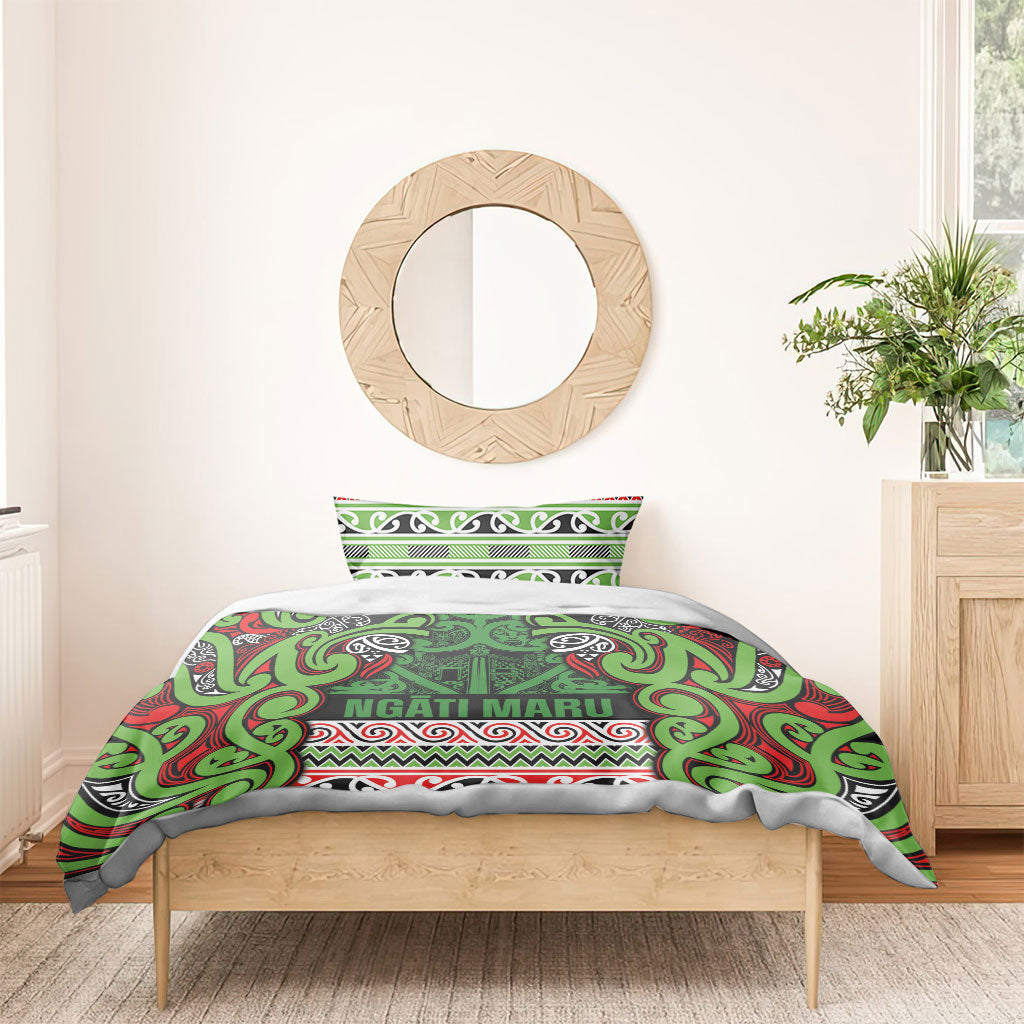 Aotearoa Iwi Ngati Maru Hauraki Bedding Set Maori Wharenui House Tribal Pattern LT9 - Polynesian Pride
