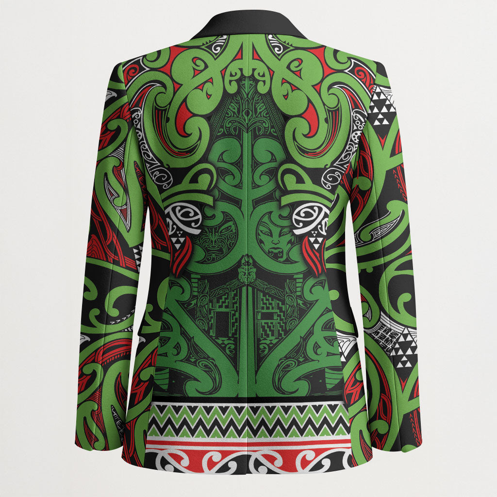 Aotearoa Iwi Ngati Maru Hauraki Blazer Maori Wharenui House Tribal Pattern LT9 - Polynesian Pride