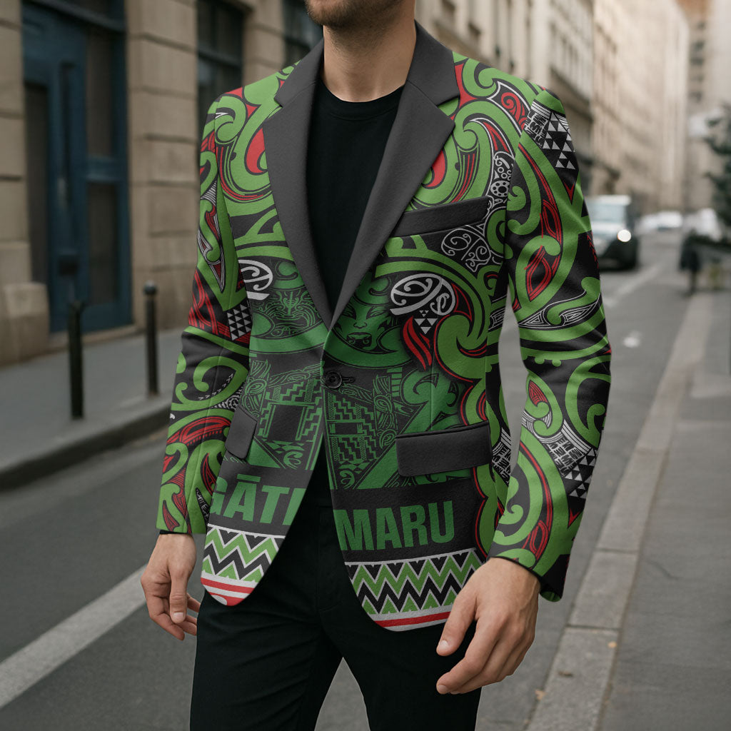 Aotearoa Iwi Ngati Maru Hauraki Blazer Maori Wharenui House Tribal Pattern LT9 - Polynesian Pride