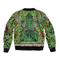 Aotearoa Iwi Ngati Maru Hauraki Bomber Jacket Maori Wharenui House Tribal Pattern LT9 - Polynesian Pride