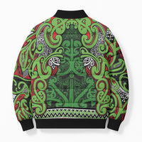 Aotearoa Iwi Ngati Maru Hauraki Bomber Puffer Jacket Maori Wharenui House Tribal Pattern LT9 - Polynesian Pride
