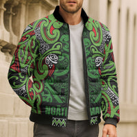 Aotearoa Iwi Ngati Maru Hauraki Bomber Puffer Jacket Maori Wharenui House Tribal Pattern LT9 - Polynesian Pride