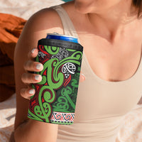 Aotearoa Iwi Ngati Maru Hauraki 4 in 1 Can Cooler Tumbler Maori Wharenui House Tribal Pattern LT9 - Polynesian Pride