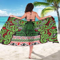 Aotearoa Iwi Ngati Maru Hauraki Sarong Maori Wharenui House Tribal Pattern LT9 - Polynesian Pride