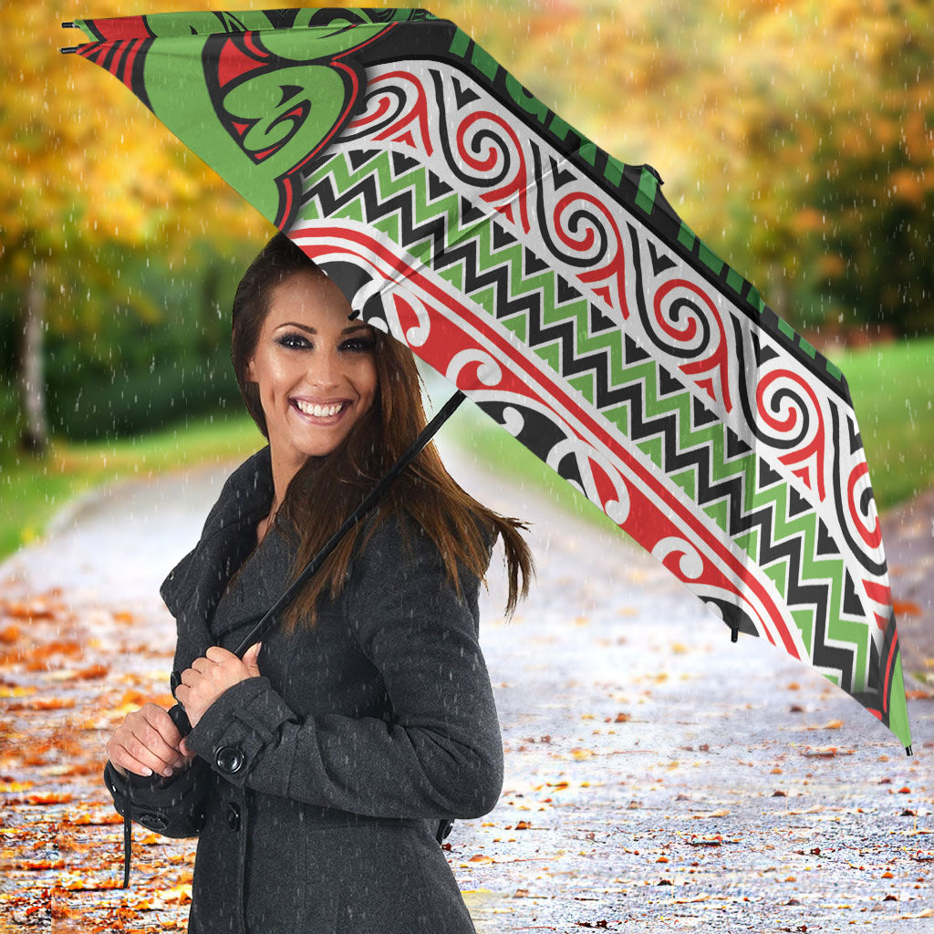 Aotearoa Iwi Ngati Maru Hauraki Umbrella Maori Wharenui House Tribal Pattern LT9 - Polynesian Pride