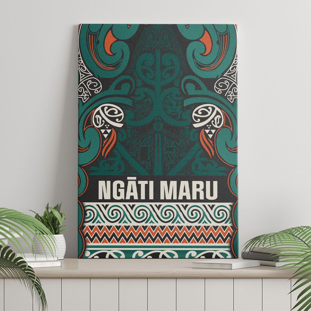 Aotearoa Iwi Ngāti Maru Taranaki Canvas Wall Art Maori Wharenui House Tribal Pattern LT9 - Polynesian Pride