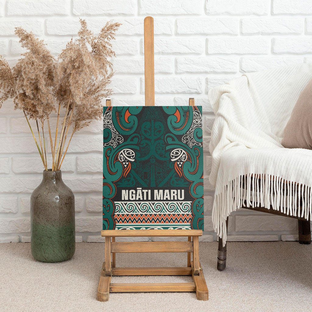 Aotearoa Iwi Ngāti Maru Taranaki Canvas Wall Art Maori Wharenui House Tribal Pattern LT9 - Polynesian Pride