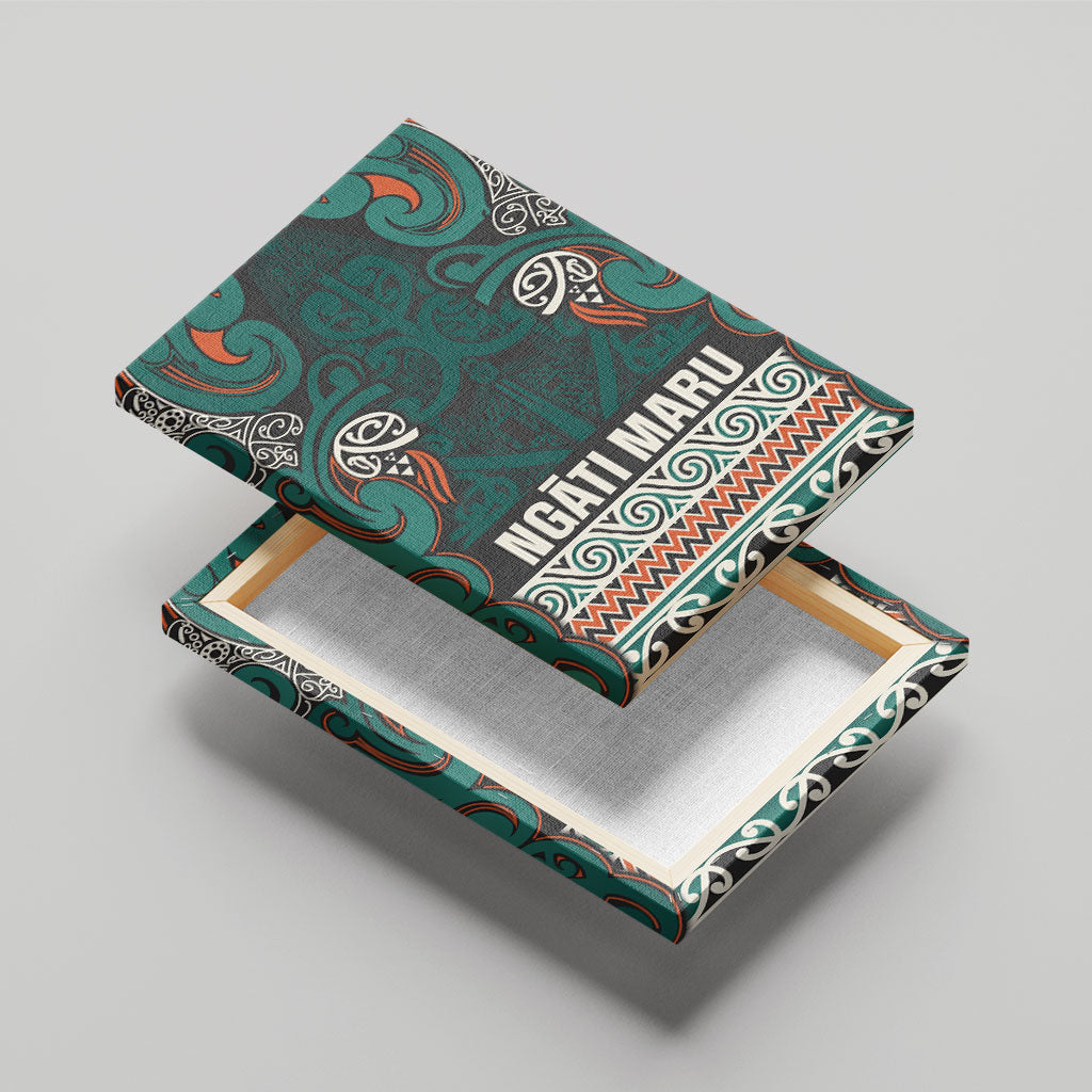 Aotearoa Iwi Ngāti Maru Taranaki Canvas Wall Art Maori Wharenui House Tribal Pattern LT9 - Polynesian Pride
