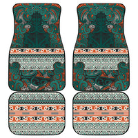 Aotearoa Iwi Ngāti Maru Taranaki Car Mats Maori Wharenui House Tribal Pattern LT9 - Polynesian Pride