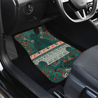 Aotearoa Iwi Ngāti Maru Taranaki Car Mats Maori Wharenui House Tribal Pattern LT9 - Polynesian Pride