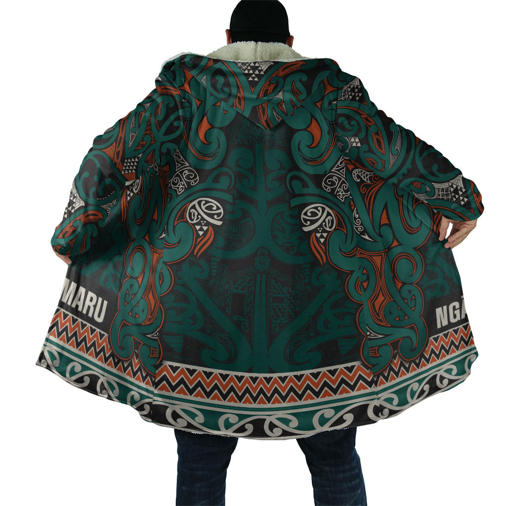 Aotearoa Iwi Ngāti Maru Taranaki Cloak Maori Wharenui House Tribal Pattern LT9 - Polynesian Pride