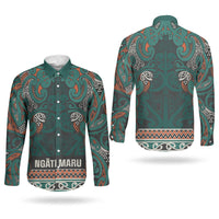 Aotearoa Iwi Ngāti Maru Taranaki Couples Matching Tank Maxi Dress and Long Sleeve Button Shirt Maori Wharenui House Tribal Pattern LT9 - Polynesian Pride