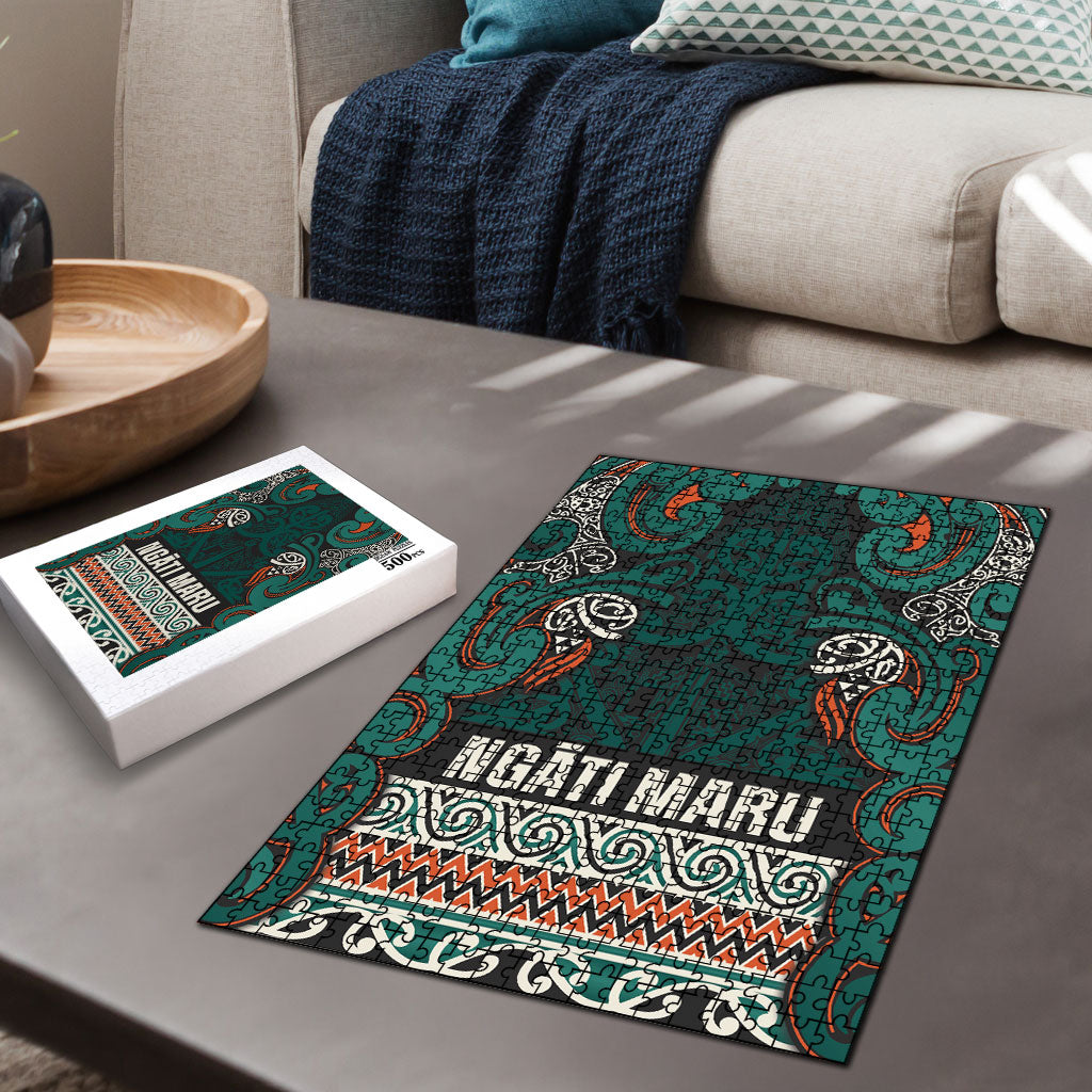 Aotearoa Iwi Ngāti Maru Taranaki Puzzle Maori Wharenui House Tribal Pattern LT9 - Polynesian Pride