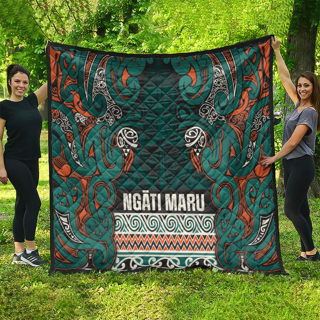 Aotearoa Iwi Ngāti Maru Taranaki Quilt Maori Wharenui House Tribal Pattern LT9 - Polynesian Pride