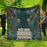 Aotearoa Iwi Ngāti Maru Taranaki Quilt Maori Wharenui House Tribal Pattern LT9 - Polynesian Pride