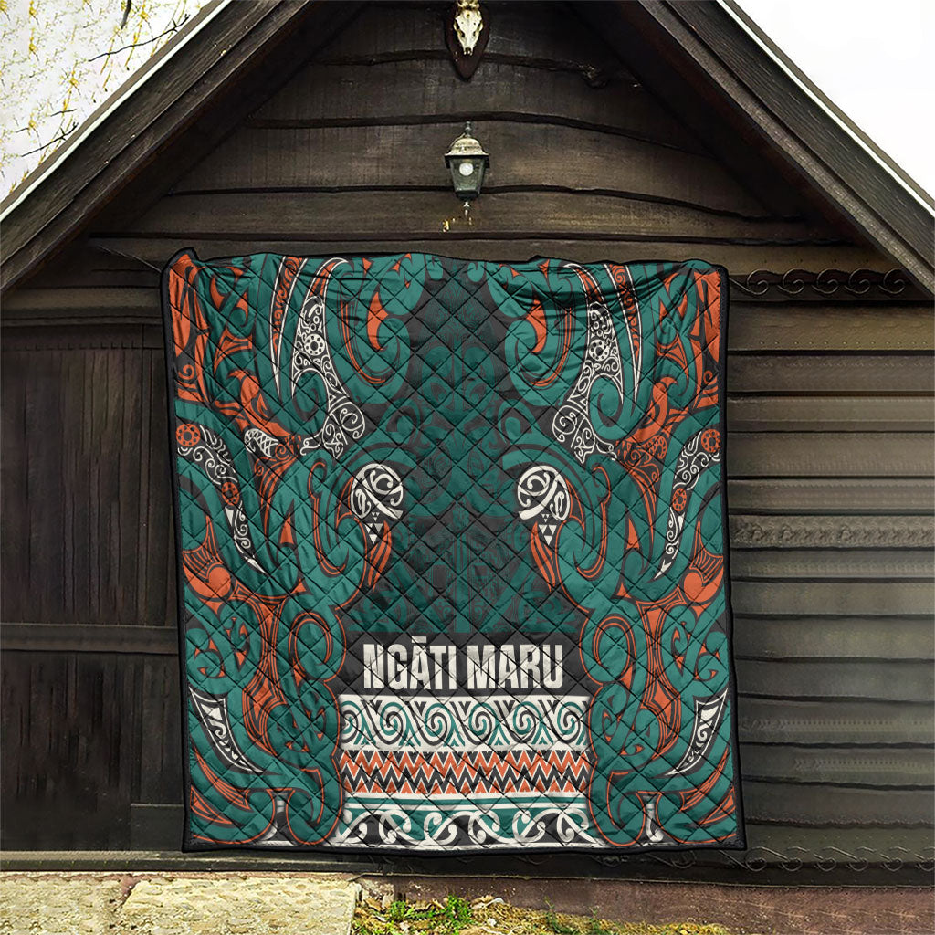 Aotearoa Iwi Ngāti Maru Taranaki Quilt Maori Wharenui House Tribal Pattern LT9 - Polynesian Pride