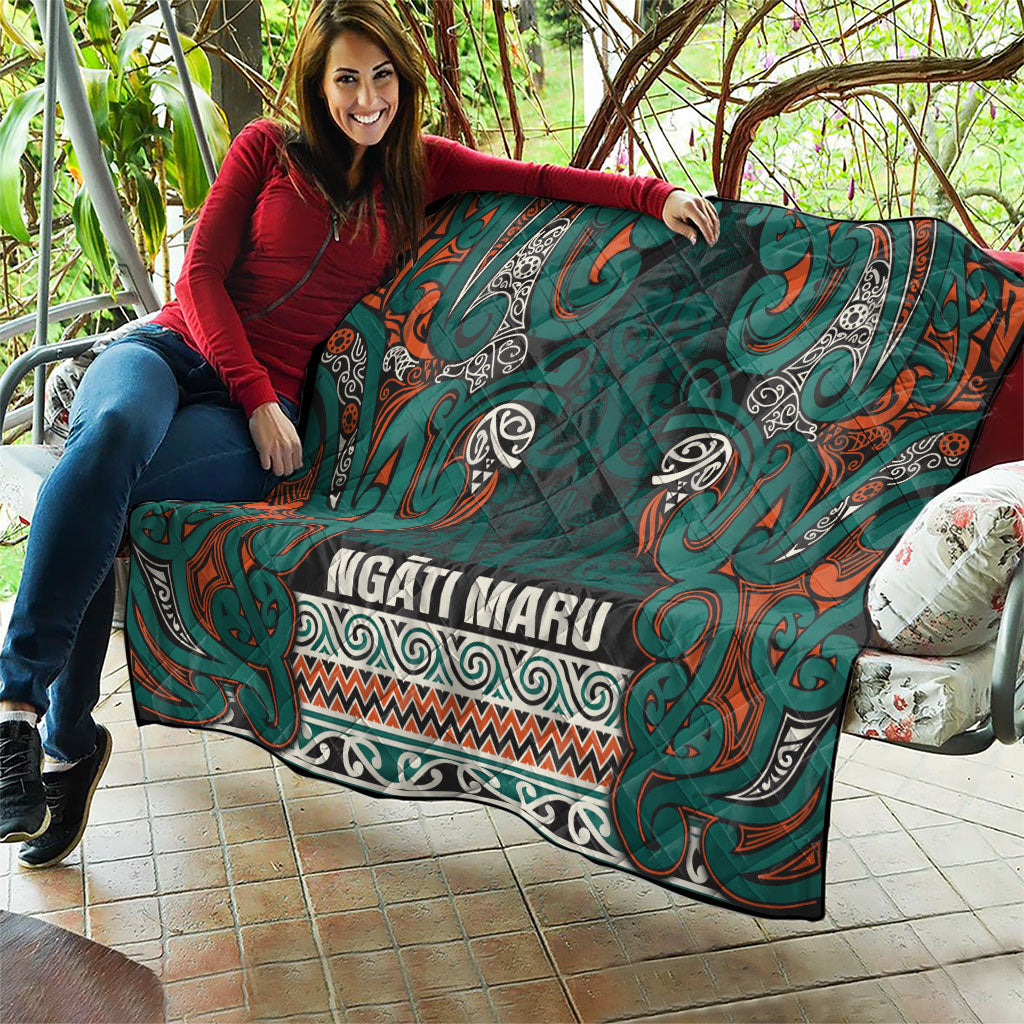 Aotearoa Iwi Ngāti Maru Taranaki Quilt Maori Wharenui House Tribal Pattern LT9 - Polynesian Pride