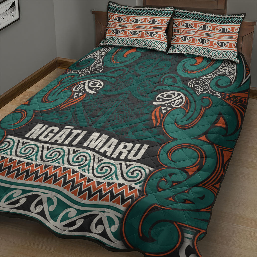 Aotearoa Iwi Ngāti Maru Taranaki Quilt Bed Set Maori Wharenui House Tribal Pattern LT9 - Polynesian Pride