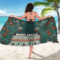 Aotearoa Iwi Ngāti Maru Taranaki Sarong Maori Wharenui House Tribal Pattern LT9 - Polynesian Pride