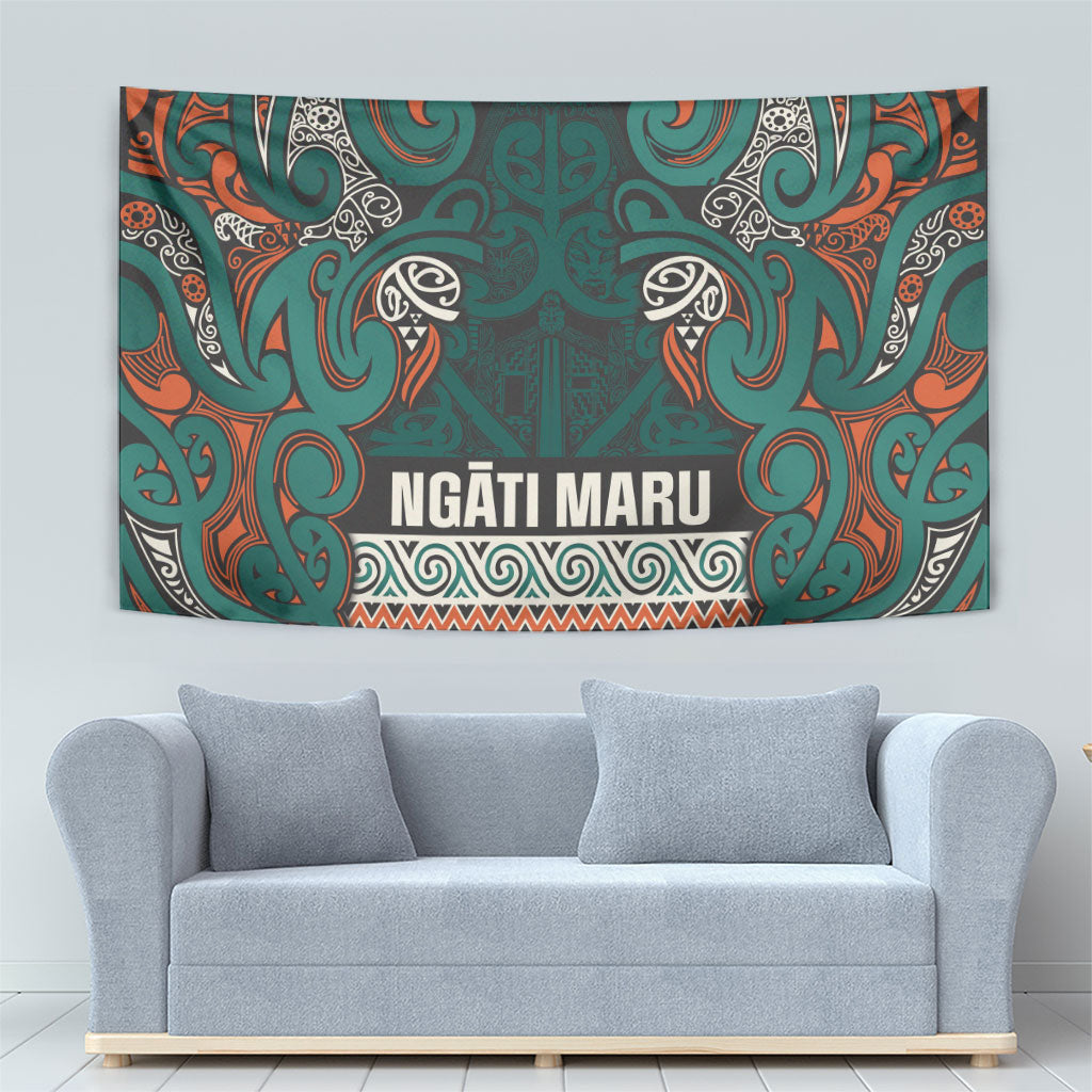 Aotearoa Iwi Ngāti Maru Taranaki Tapestry Maori Wharenui House Tribal Pattern LT9 - Polynesian Pride