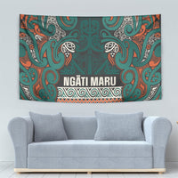 Aotearoa Iwi Ngāti Maru Taranaki Tapestry Maori Wharenui House Tribal Pattern LT9 - Polynesian Pride