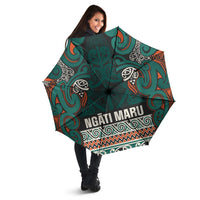 Aotearoa Iwi Ngāti Maru Taranaki Umbrella Maori Wharenui House Tribal Pattern LT9 - Polynesian Pride