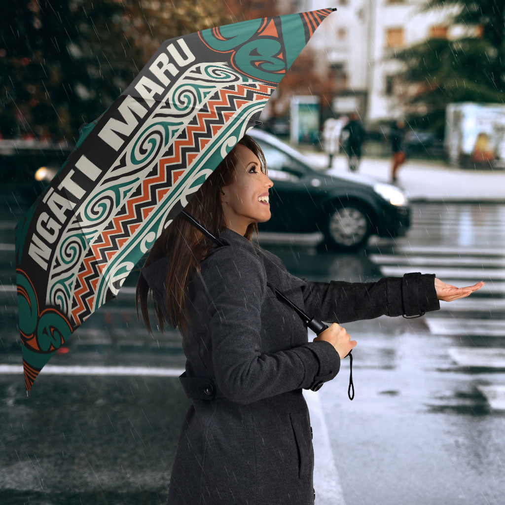 Aotearoa Iwi Ngāti Maru Taranaki Umbrella Maori Wharenui House Tribal Pattern LT9 - Polynesian Pride