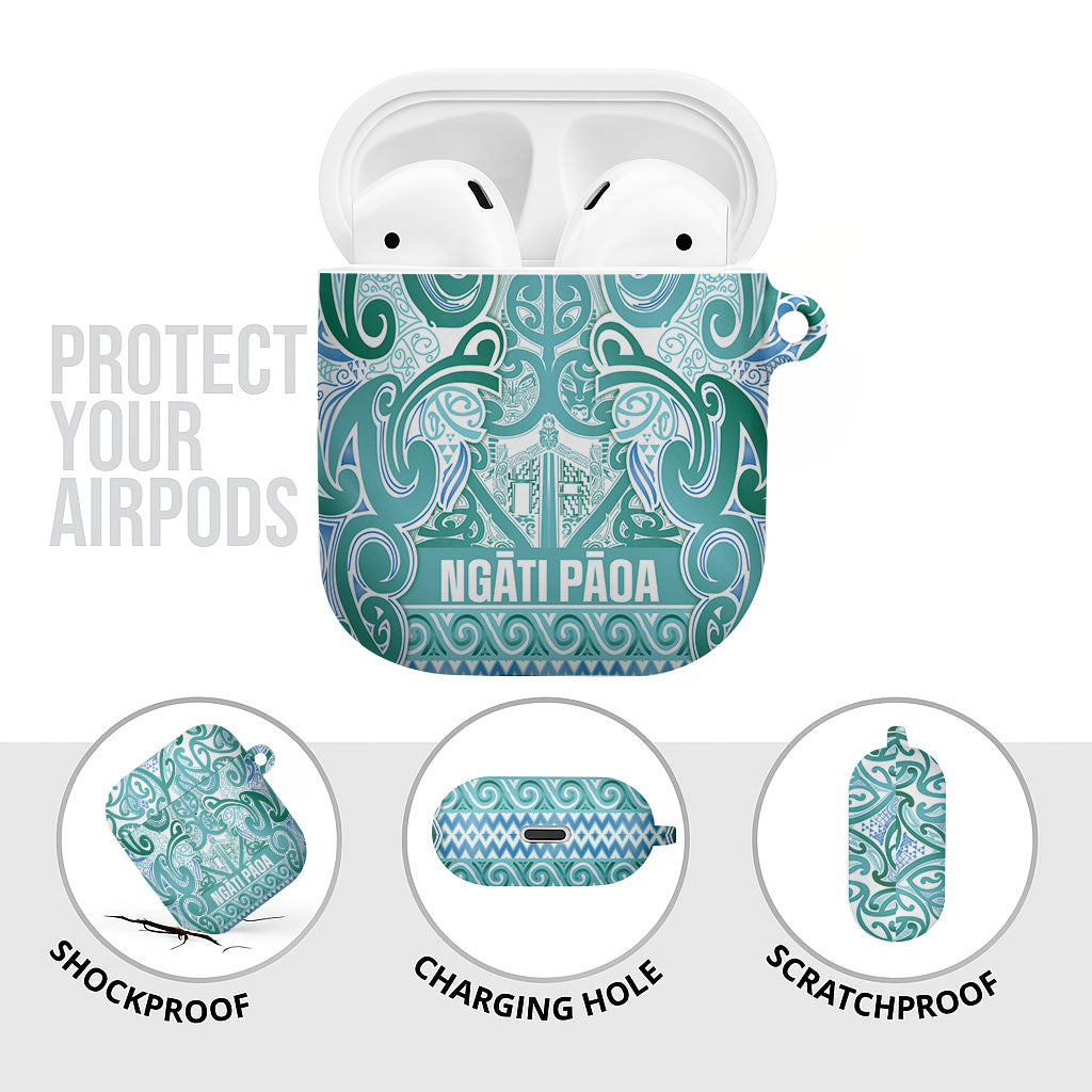 Aotearoa Iwi Ngati Paoa AirPods Case Maori Wharenui House Tribal Pattern LT9 - Polynesian Pride