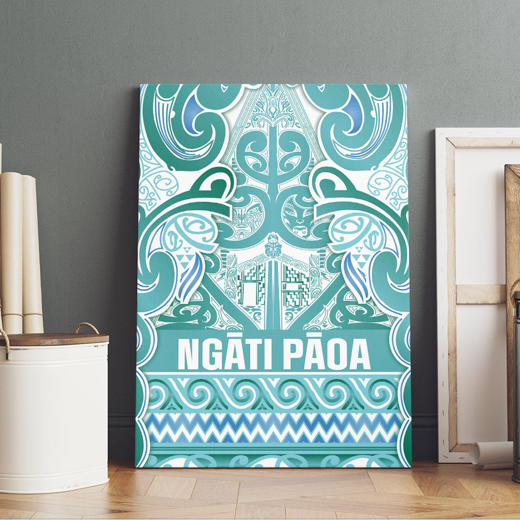 Aotearoa Iwi Ngati Paoa Canvas Wall Art Maori Wharenui House Tribal Pattern LT9 - Polynesian Pride