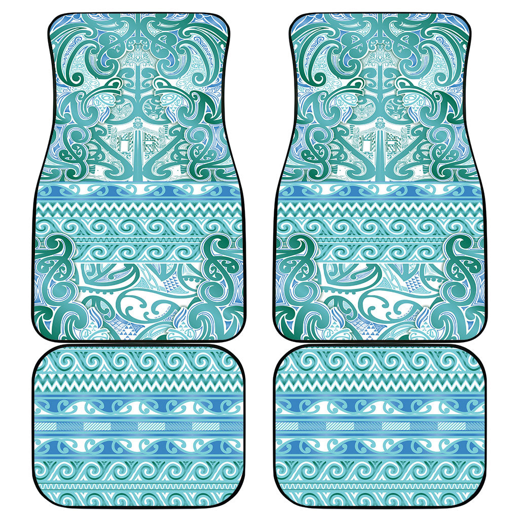 Aotearoa Iwi Ngati Paoa Car Mats Maori Wharenui House Tribal Pattern LT9 - Polynesian Pride