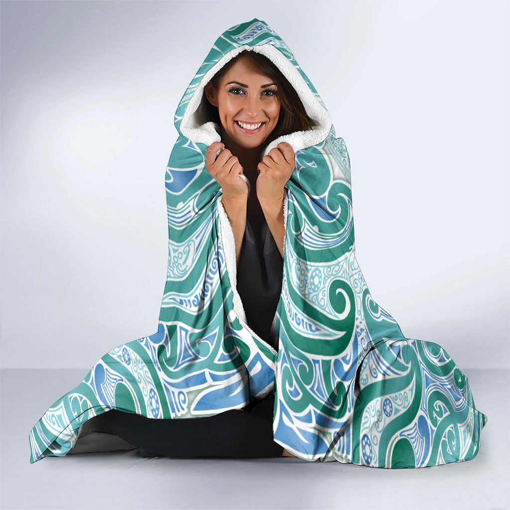 Aotearoa Iwi Ngati Paoa Hooded Blanket Maori Wharenui House Tribal Pattern LT9 - Polynesian Pride