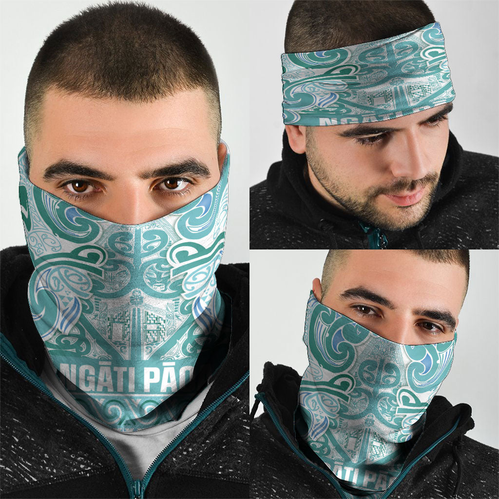 Aotearoa Iwi Ngati Paoa Neck Gaiter Maori Wharenui House Tribal Pattern LT9 - Polynesian Pride