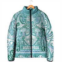 Aotearoa Iwi Ngati Paoa Padded Jacket Maori Wharenui House Tribal Pattern LT9 - Polynesian Pride