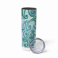 Aotearoa Iwi Ngati Paoa Skinny Tumbler Maori Wharenui House Tribal Pattern LT9 - Polynesian Pride