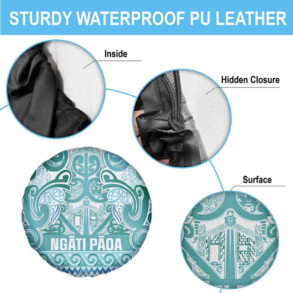 Aotearoa Iwi Ngati Paoa Spare Tire Cover Maori Wharenui House Tribal Pattern LT9 - Polynesian Pride