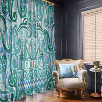 Aotearoa Iwi Ngati Paoa Window Curtain Maori Wharenui House Tribal Pattern LT9 - Polynesian Pride