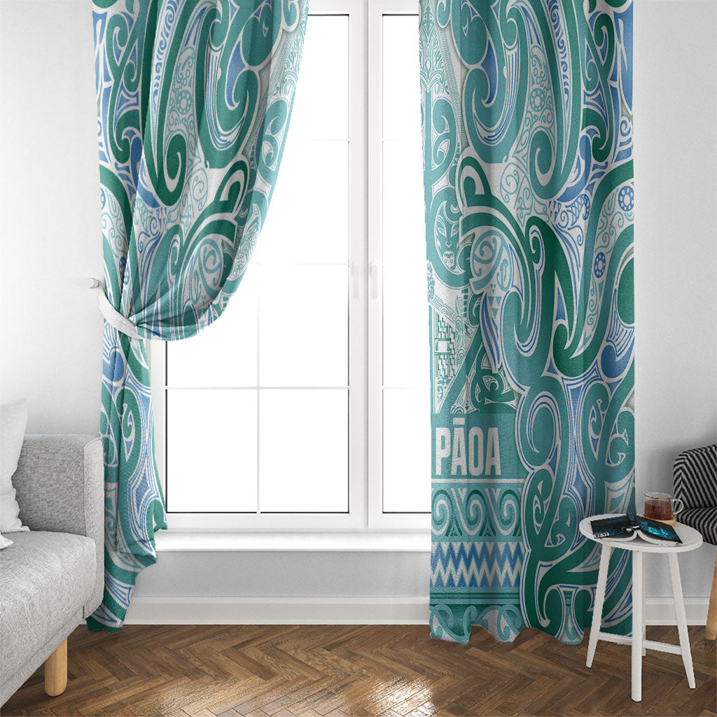 Aotearoa Iwi Ngati Paoa Window Curtain Maori Wharenui House Tribal Pattern LT9 - Polynesian Pride