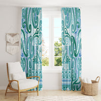 Aotearoa Iwi Ngati Paoa Window Curtain Maori Wharenui House Tribal Pattern LT9 - Polynesian Pride