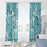 Aotearoa Iwi Ngati Paoa Window Curtain Maori Wharenui House Tribal Pattern LT9 - Polynesian Pride