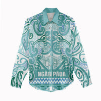 Aotearoa Iwi Ngati Paoa Women Casual Shirt Maori Wharenui House Tribal Pattern LT9 - Polynesian Pride