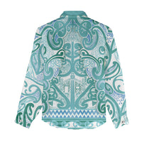 Aotearoa Iwi Ngati Paoa Women Casual Shirt Maori Wharenui House Tribal Pattern LT9 - Polynesian Pride