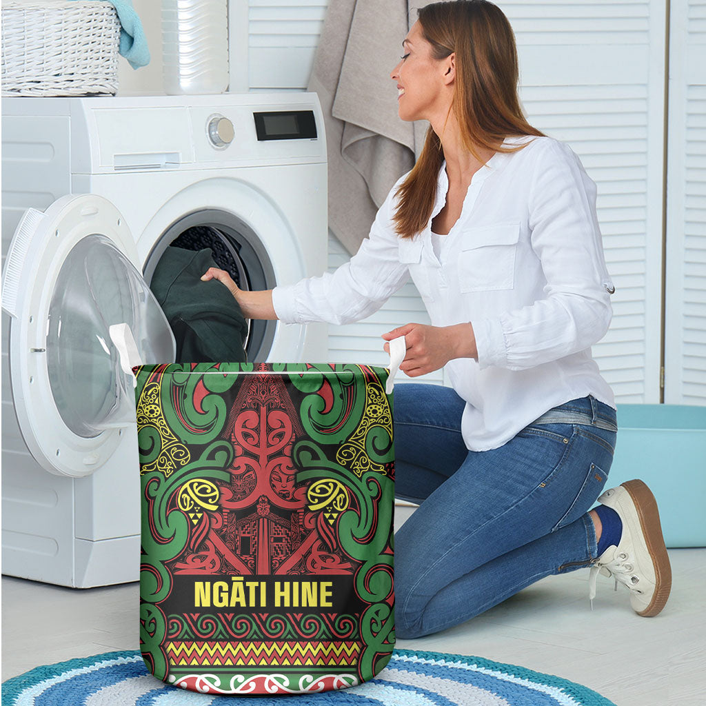 Aotearoa Iwi Ngati Hine Laundry Basket Maori Wharenui House Tribal Pattern LT9 - Polynesian Pride