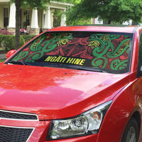 Aotearoa Iwi Ngati Hine Auto Sun Shade Maori Wharenui House Tribal Pattern LT9 - Polynesian Pride