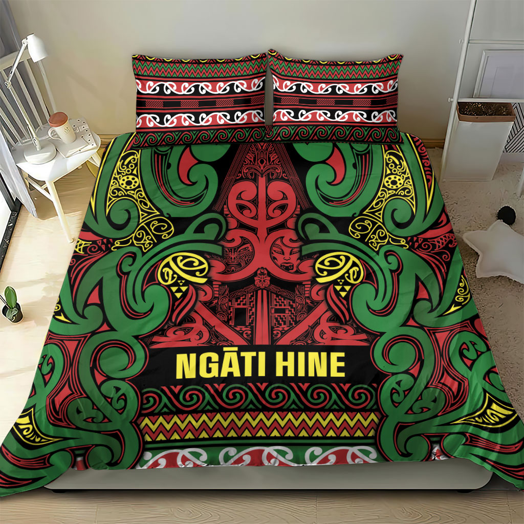 Aotearoa Iwi Ngati Hine Bedding Set Maori Wharenui House Tribal Pattern LT9 - Polynesian Pride