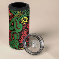 Aotearoa Iwi Ngati Hine 4 in 1 Can Cooler Tumbler Maori Wharenui House Tribal Pattern LT9 - Polynesian Pride