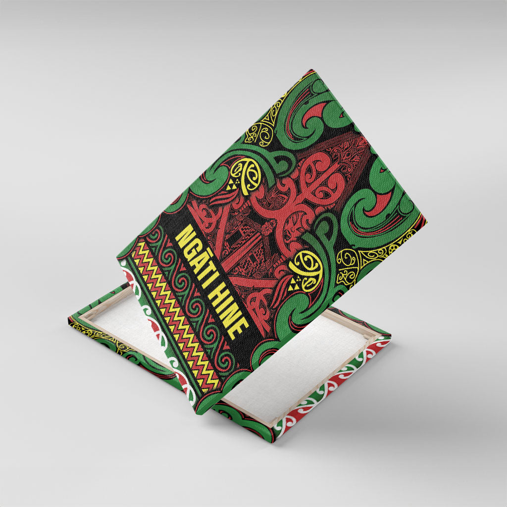 Aotearoa Iwi Ngati Hine Canvas Wall Art Maori Wharenui House Tribal Pattern LT9 With Frame Deep Green - Polynesian Pride